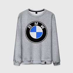 Свитшот хлопковый мужской Logo BMW, цвет: меланж