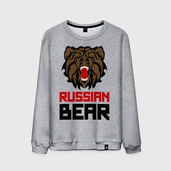 Свитшот хлопковый мужской Russian Bear, цвет: меланж