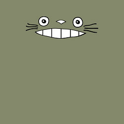 Свитшот хлопковый мужской Totoro face, цвет: авокадо — фото 2