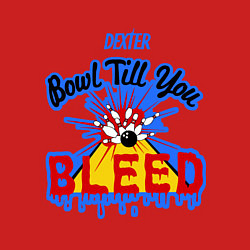 Свитшот хлопковый мужской Bowl till you bleed, цвет: красный — фото 2