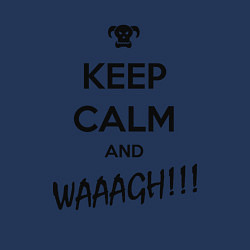 Свитшот хлопковый мужской Keep Calm & WAAAGH, цвет: тёмно-синий — фото 2