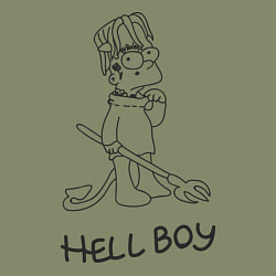 Свитшот хлопковый мужской Bart: Hell Boy, цвет: авокадо — фото 2