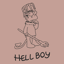 Свитшот хлопковый мужской Bart: Hell Boy, цвет: пыльно-розовый — фото 2