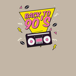 Свитшот хлопковый мужской Back to 90s, цвет: миндальный — фото 2