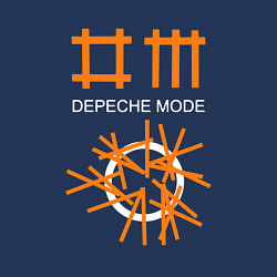 Свитшот хлопковый мужской Depeche Mode: Orange Lines, цвет: тёмно-синий — фото 2