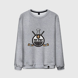 Свитшот хлопковый мужской Edmonton Oilers Hockey, цвет: меланж