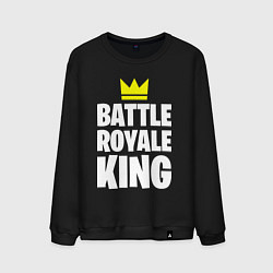 Свитшот хлопковый мужской Battle Royale King, цвет: черный