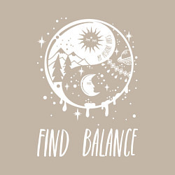 Свитшот хлопковый мужской Find Balance, цвет: миндальный — фото 2