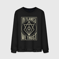 Свитшот хлопковый мужской In Flames: We Trust, цвет: черный
