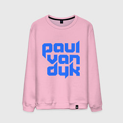 Свитшот хлопковый мужской Paul van Dyk: Filled, цвет: светло-розовый