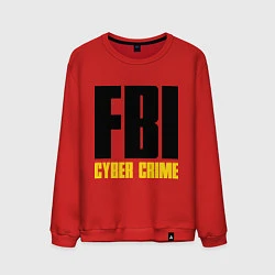 Свитшот хлопковый мужской FBI: Cyber Crime, цвет: красный