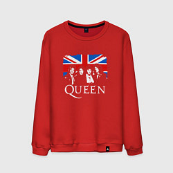 Свитшот хлопковый мужской Queen UK, цвет: красный