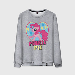Свитшот хлопковый мужской Pinkie Pie: in my heart, цвет: меланж