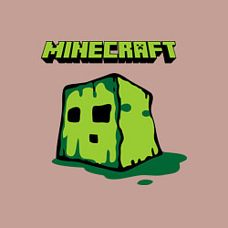 Свитшот хлопковый мужской Minecraft Creeper, цвет: пыльно-розовый — фото 2