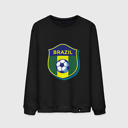 Свитшот хлопковый мужской Brazil Football, цвет: черный