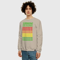 Свитшот хлопковый мужской Armin van Buuren: EQ, цвет: миндальный — фото 2