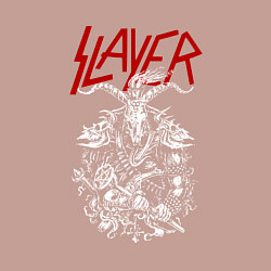 Свитшот хлопковый мужской Slayer: Devil Goat, цвет: пыльно-розовый — фото 2