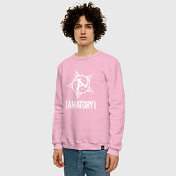 Свитшот хлопковый мужской Amatory Style, цвет: светло-розовый — фото 2