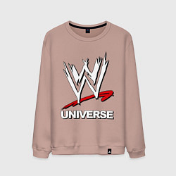 Свитшот хлопковый мужской WWE universe, цвет: пыльно-розовый