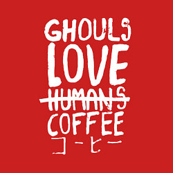 Свитшот хлопковый мужской Ghouls Love Coffee, цвет: красный — фото 2