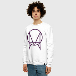 Свитшот хлопковый мужской Skrillex Symbol, цвет: белый — фото 2