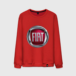 Свитшот хлопковый мужской FIAT logo, цвет: красный