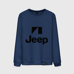 Свитшот хлопковый мужской Jeep logo, цвет: тёмно-синий