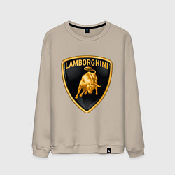 Свитшот хлопковый мужской Lamborghini logo, цвет: миндальный
