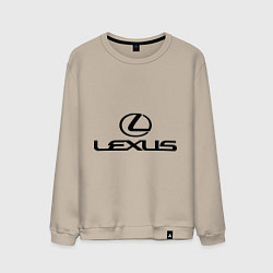 Свитшот хлопковый мужской Lexus logo, цвет: миндальный