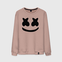 Свитшот хлопковый мужской Marshmello, цвет: пыльно-розовый