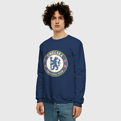 Свитшот хлопковый мужской Chelsea FC, цвет: тёмно-синий — фото 2