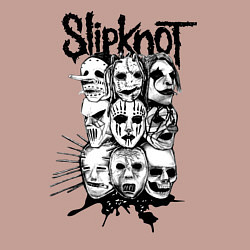 Свитшот хлопковый мужской Slipknot Faces, цвет: пыльно-розовый — фото 2