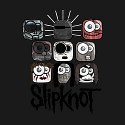 Свитшот хлопковый мужской Slipknot Masks, цвет: черный — фото 2