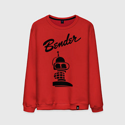 Свитшот хлопковый мужской Bender monochrome, цвет: красный