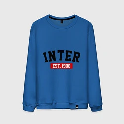 Свитшот хлопковый мужской FC Inter Est. 1908, цвет: синий