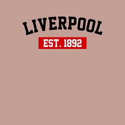 Свитшот хлопковый мужской FC Liverpool Est. 1892, цвет: пыльно-розовый — фото 2