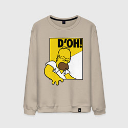 Свитшот хлопковый мужской Homer D'OH!, цвет: миндальный