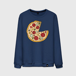 Свитшот хлопковый мужской Пицца парная цвета тёмно-синий — фото 1