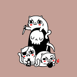 Свитшот хлопковый мужской CAT GOT YOUR SOUL, цвет: пыльно-розовый — фото 2