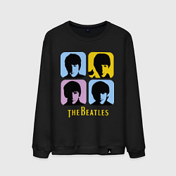 Свитшот хлопковый мужской The Beatles: pop-art, цвет: черный