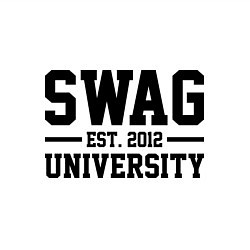 Свитшот хлопковый мужской Swag University, цвет: белый — фото 2