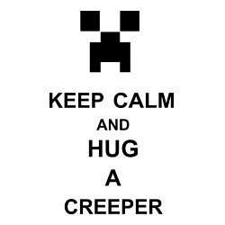 Свитшот хлопковый мужской Keep Calm & Hug A Creeper, цвет: белый — фото 2