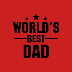 Свитшот хлопковый мужской Worlds best DADDY, цвет: красный — фото 2