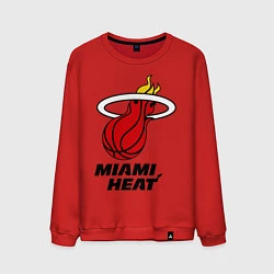 Свитшот хлопковый мужской Miami Heat-logo, цвет: красный
