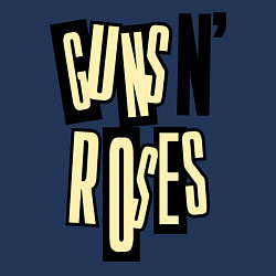 Свитшот хлопковый мужской Guns n Roses: cream, цвет: тёмно-синий — фото 2