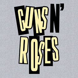 Свитшот хлопковый мужской Guns n Roses: cream, цвет: меланж — фото 2