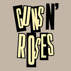 Свитшот хлопковый мужской Guns n Roses: cream, цвет: миндальный — фото 2