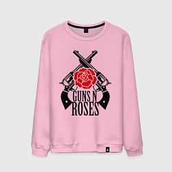 Свитшот хлопковый мужской Guns n Roses: guns, цвет: светло-розовый