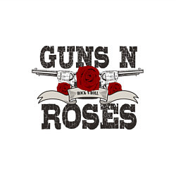 Свитшот хлопковый мужской Guns n Roses: rock'n'roll, цвет: белый — фото 2