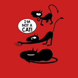 Свитшот хлопковый мужской I'm not a CAT!, цвет: красный — фото 2